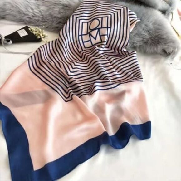 Women Satin Silky Square Scarf/Shawl - Picture 2 of 4